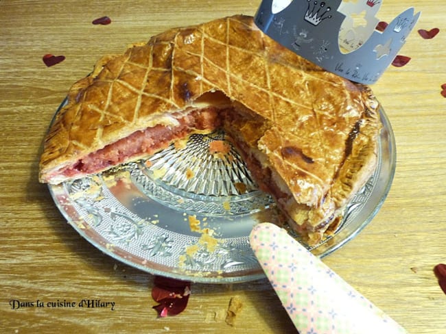 Galette des rois aux pralines roses