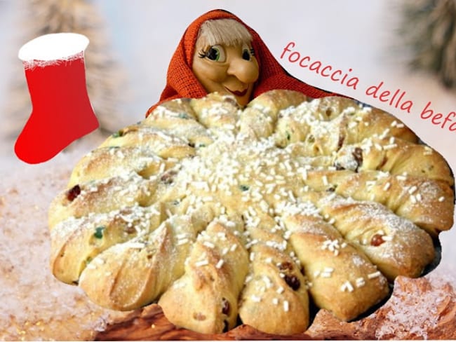 Focaccia de la Befana : fougasse de l'épiphanie (Italie)