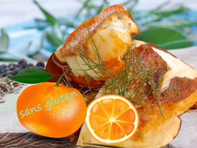 Poisson en sauce au jus d'orange, fines herbes et épices (cuisine indienne)