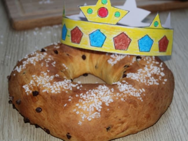 Couronne des rois briochée au zeste de citron et pépites de chocolat : Au gré de mes envies