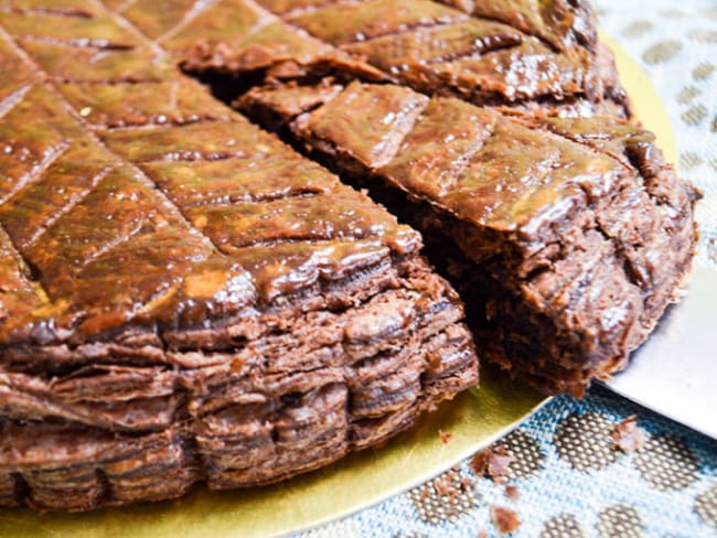 Galette des rois tout chocolat fort et corsé