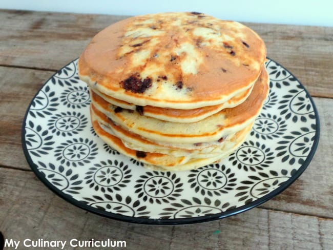 Pancakes du dimanche matin aux pépites de chocolat