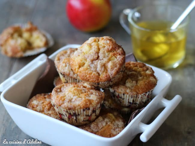 Muffins aux pommes et streusel facile