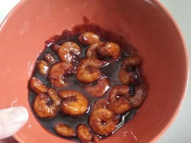 Crevettes au caramel