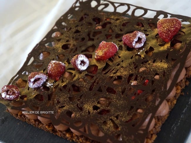 Fantastik Chocolat et Framboises, recette de Christophe Michalak - Atelier de Brigitte (Gironde 33230 COUTRAS, LIBOURNE, SAINT-DENIS de PILE, SAINT-SEURIN/L'ISLE) cuisine, recettes, partages,