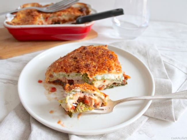 Lasagnes végétariennes de chou vert