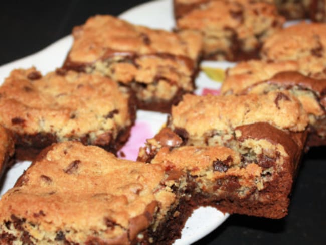 Brookies : un gâteau brownies-cookies