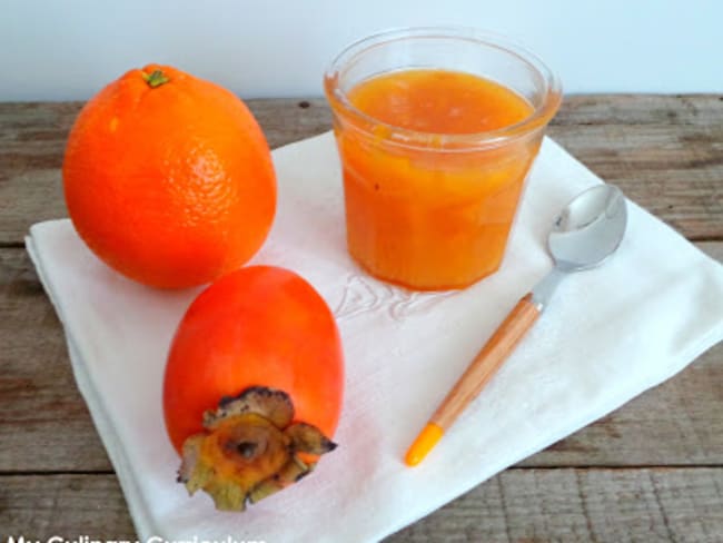 Confiture d'hiver kakis et oranges