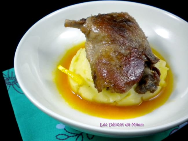 Canard confit, sauce à l’orange et au Cointreau