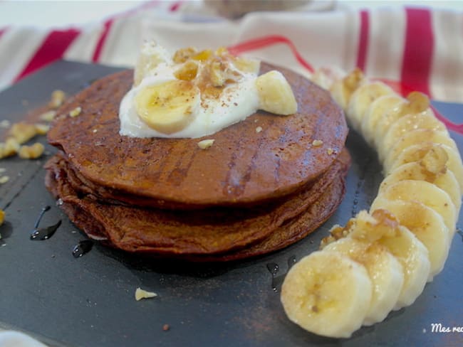 Pancake à la courge butternut et au cacao 