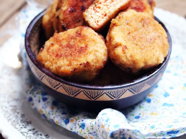 Nuggets maison au poulet et poivrons