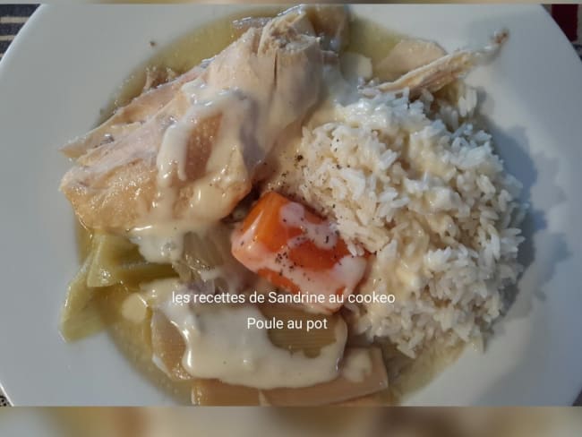 Poule au pot et sa sauce blanche