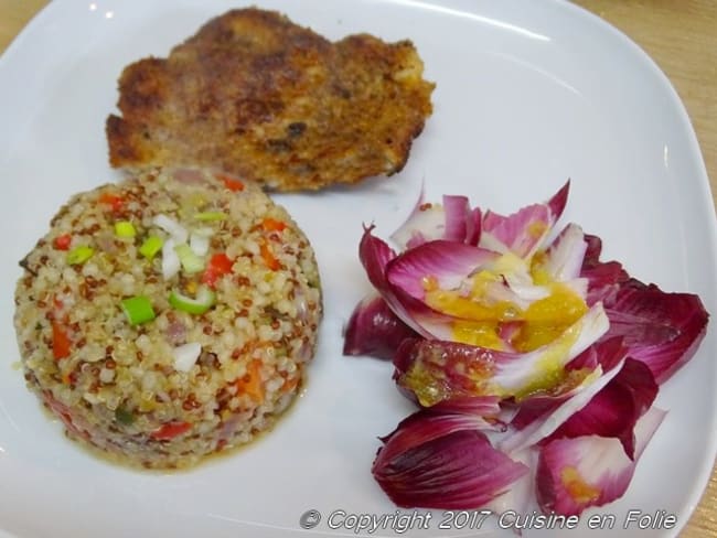 Quinoa et boulgour à la provençale (aubergine, courgette...) au Rice Cooker