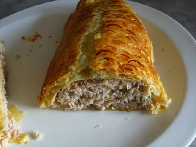 Saumon en croûte en pâte feuilletée