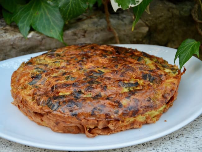 Quiche sans pâte poireau-chèvre