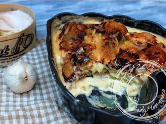 Gratin de pommes de terre au vin blanc et au Mont d’Or