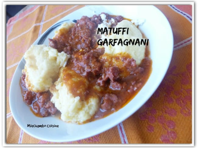 Matuffi garfagnani, viande et polenta