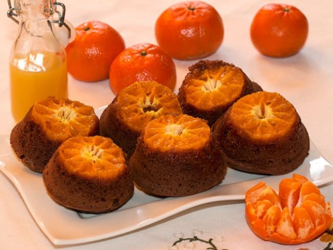 Muffins mandarine-chocolat en tatin