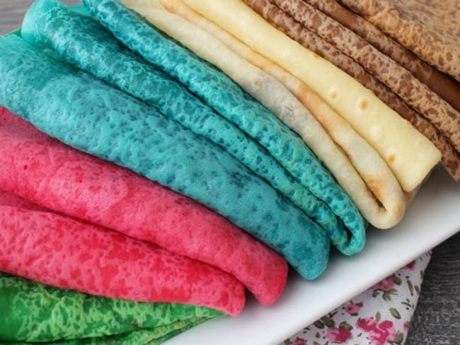 Crêpes colorées