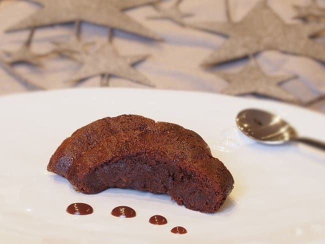 Fondant chocolat et caramel au beurre salé (sans gluten)