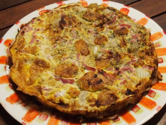 Omelette aux endives et jambon