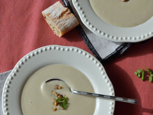 Velouté de topinambours aux châtaignes