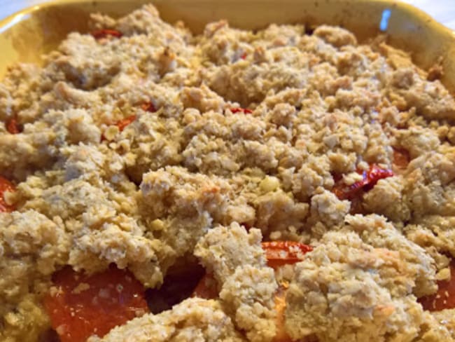 Crumble de tomates aux flocons d’avoine