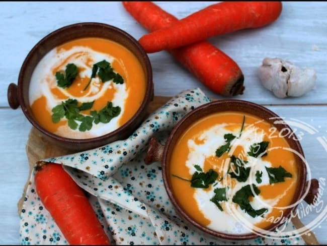 Velouté carotte-coco au gingembre