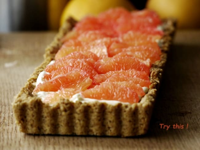 Tarte d'hiver aux pamplemousses fraîche et légère