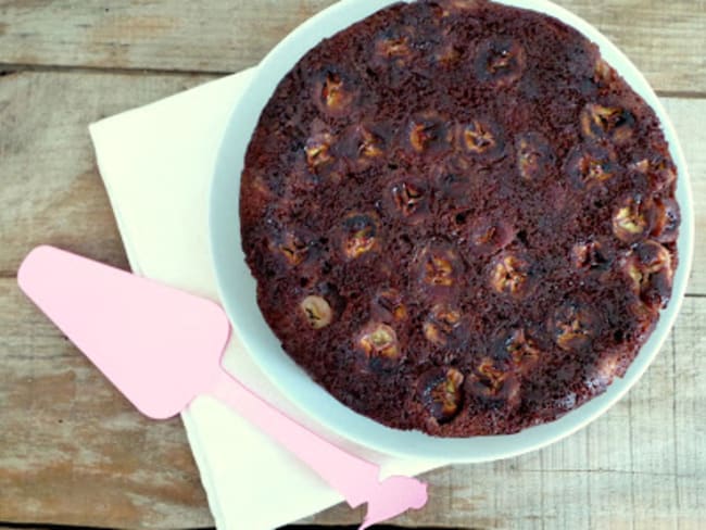 Gâteau moelleux bananes, chocolat et noix de pecan