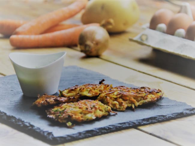 Röstis carottes, pommes de terre, coriandre