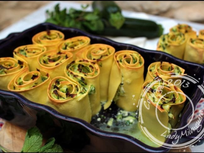 Wraps de lasagnes aux courgettes