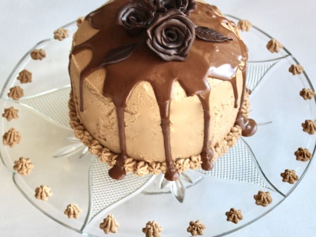 Layer cake aux deux chocolats