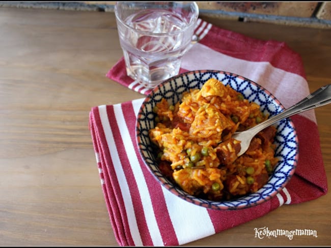 Riz à l'espagnole au poulet