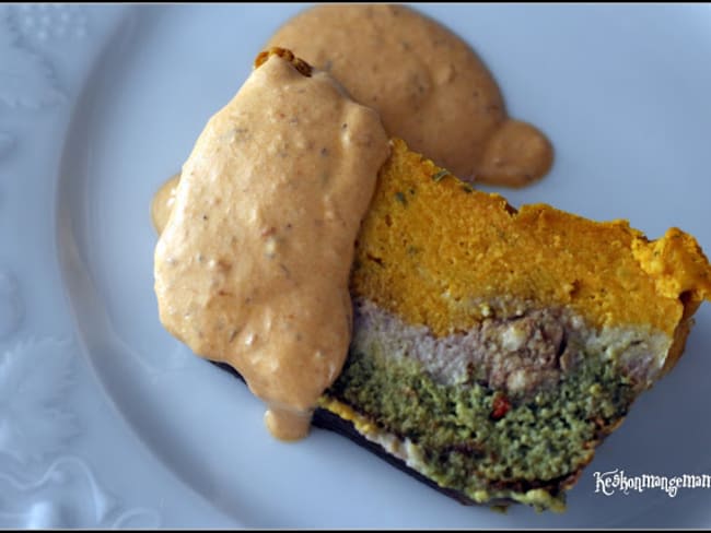 Terrine de mousse de légumes tricolore