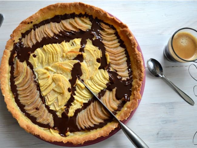 Tarte poires pommes chocolat - Poivré Seb