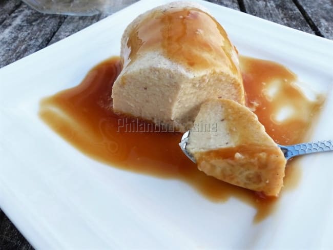 Flan à la banane, version allégée du "pudim de banana" 