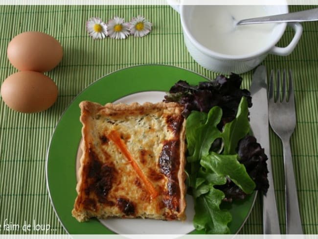 Tarte à la carotte et au comté