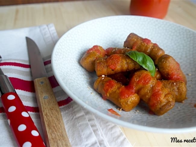 Gnocchis de courge au gomasio et basilic (cuisine italienne)