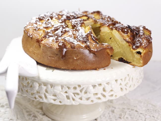 Gâteau aux pommes aux épices et aux carambars