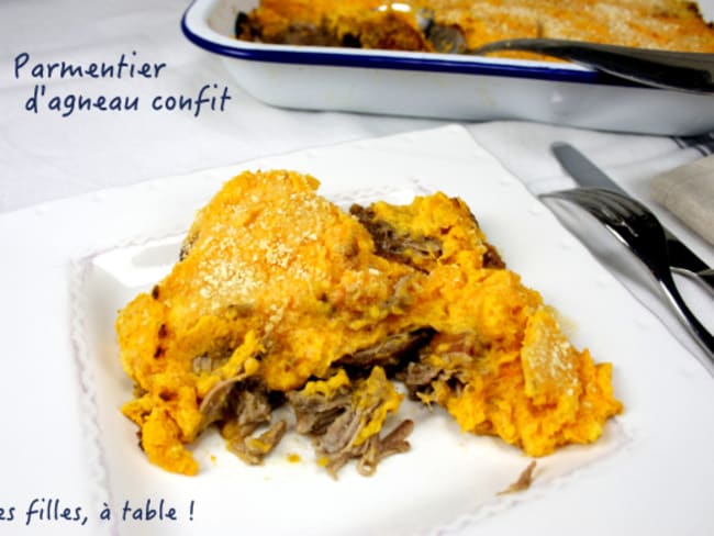 Parmentier d’agneau confit à la courge