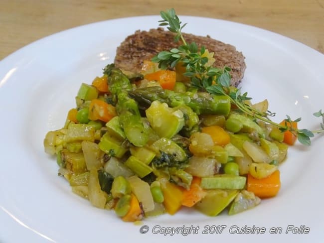 Poêlée de légumes de printemps