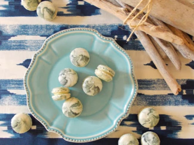 Macarons au chocolat blanc et poivre de Sarawak