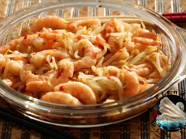 Salade chinoise aux crevettes