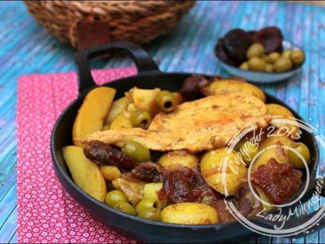 Tajine express de dinde aux abricots moelleux