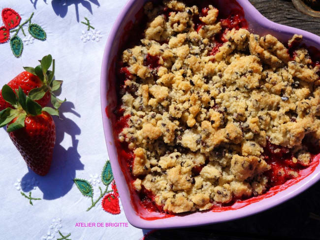 Crumble Fraises et Rhubarbe 