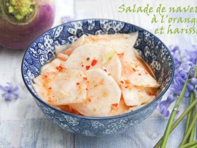 Salade de navet à l'orange et harissa