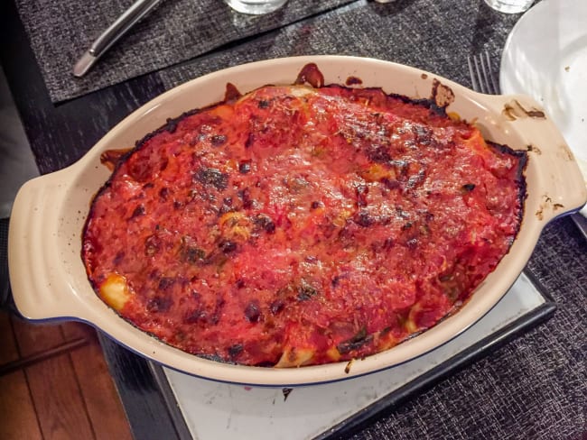 Gratin végétarien de scorsonères béchamel et tomate