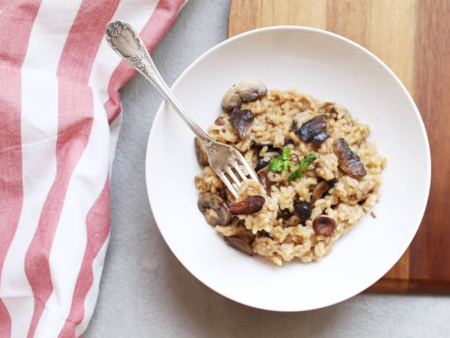 Risotto crémeux aux champignons