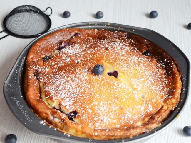 Clafoutis fromage blanc et myrtilles